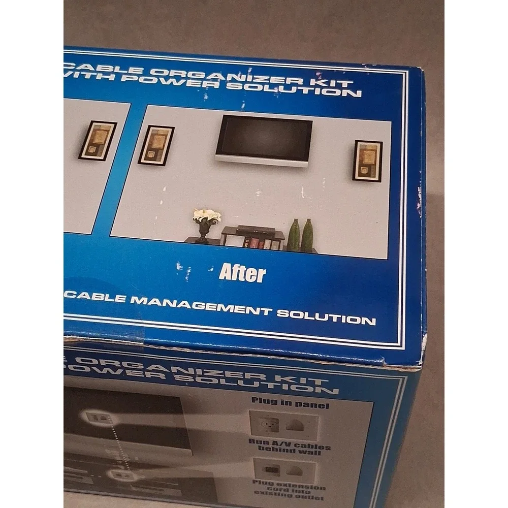 DataComm - Cable Organizer Remodeling Kit with Power Outlet 503323WHKIT